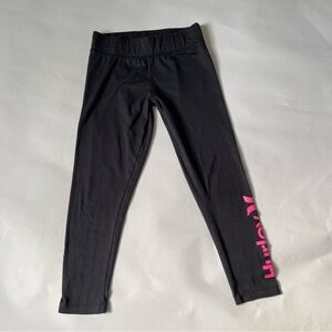Hurley Black and Pink Leggings Sz 7/S